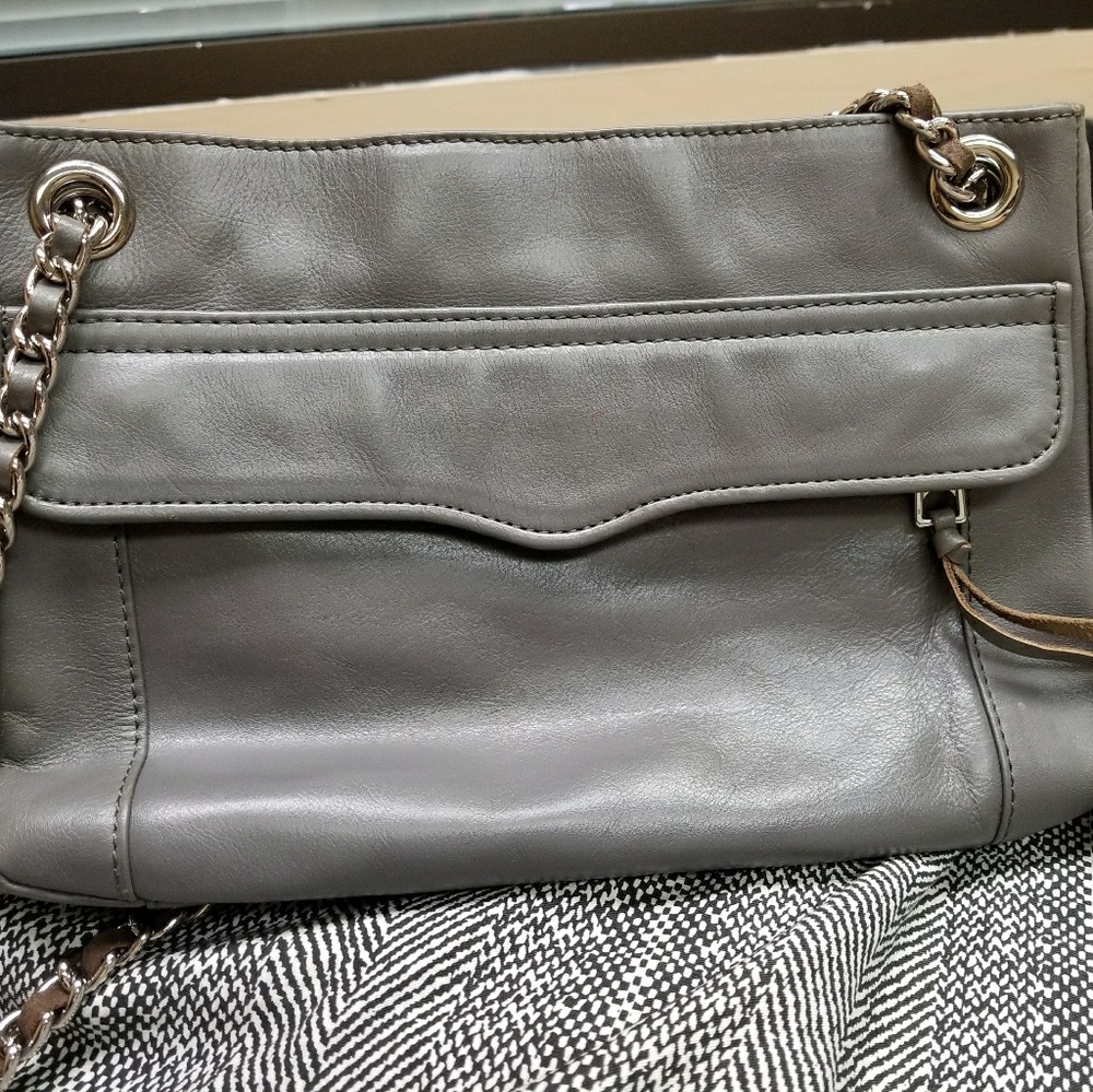 Rebecca Minkoff Gray Leather Swing Bag